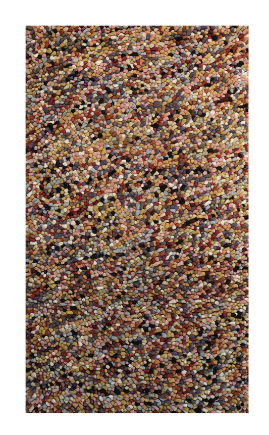 Hand Knotted Woollen Shaggy Rug – Multicolor Textured Floor Décor