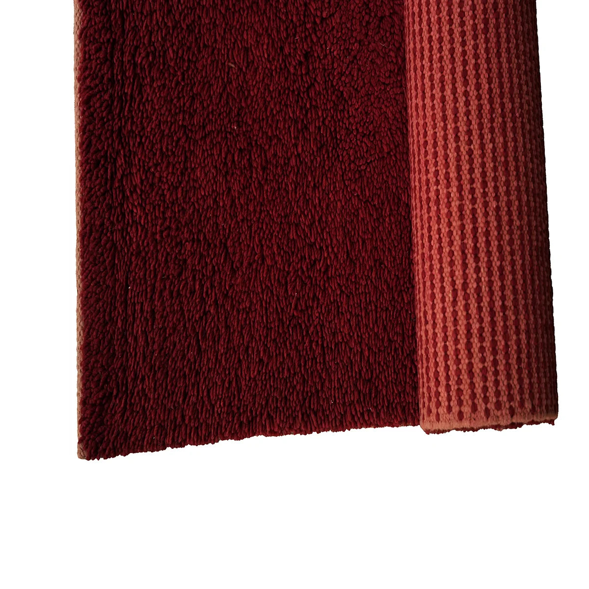Luxury Hand-Knotted Woollen Shaggy Rug – Deep Burgundy Red