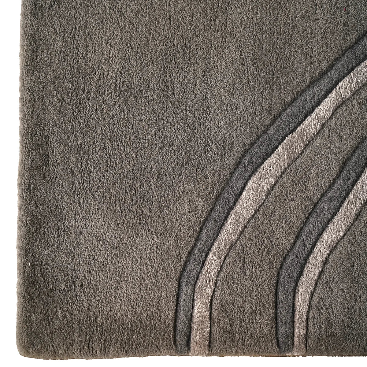 Elegant Hand-Tufted Wool Rug with Contemporary Abstract Design