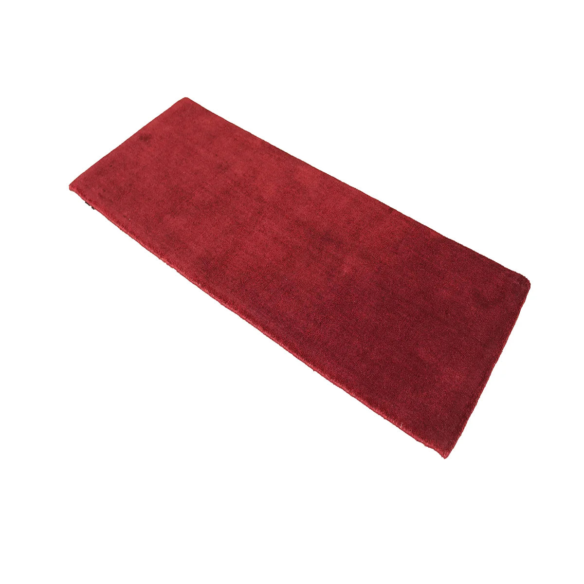 Elegant Solid Maroon Hand Tufted Wool Rug