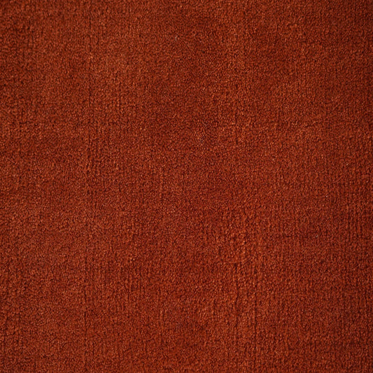 Elegant Hand Tufted Wool Rug in Solid Rust Red