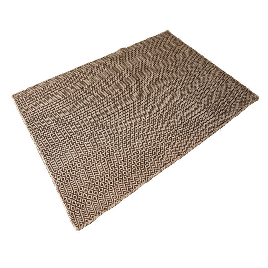 Hand Woven Woollen Dhurrie – Geometric Pattern Rug for Modern & Traditional Spaces