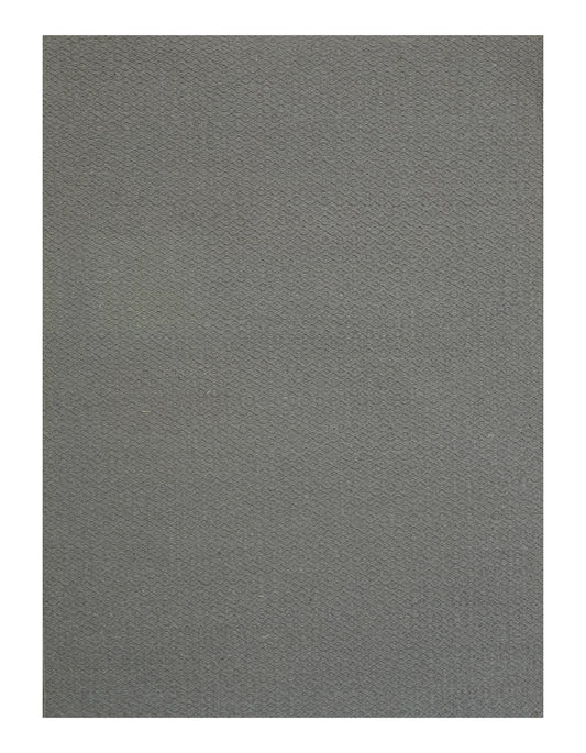 Elegant Hand Woven Woollen Dhurrie – Subtle Grey Minimalist Design