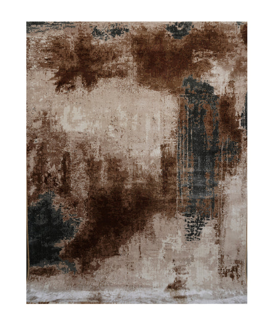 Modern Abstract Machine-Made Rug – Contemporary Area Carpet for Living Room & Bedroom