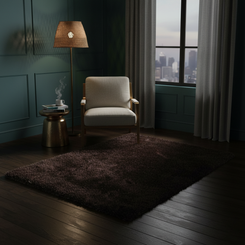 Deep Mocha Luxe Shaggy Rug