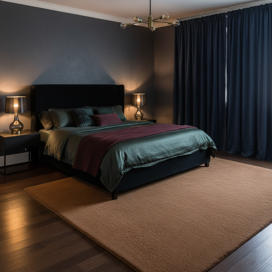 Elegant Hand Tufted Wool Rug – Solid Brown