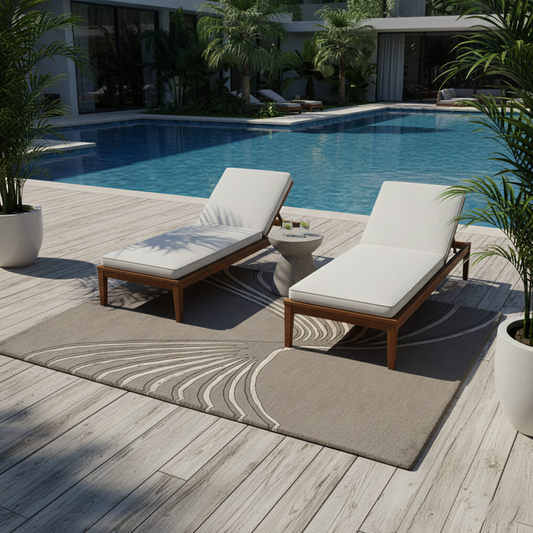 Elegant Hand-Tufted Wool Rug with Contemporary Abstract Design