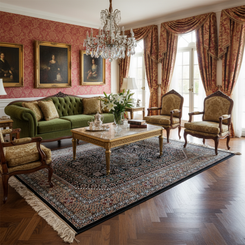 Elegant Traditional Machine-Made Persian Style Rug
