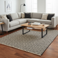 Hand-Woven Cotton Dhurrie – Geometric Black & Beige Flatweave Rug