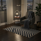 Hand Woven Woollen Dhurrie with Bold Chevron Design – Durable & Stylish Floor Rug
