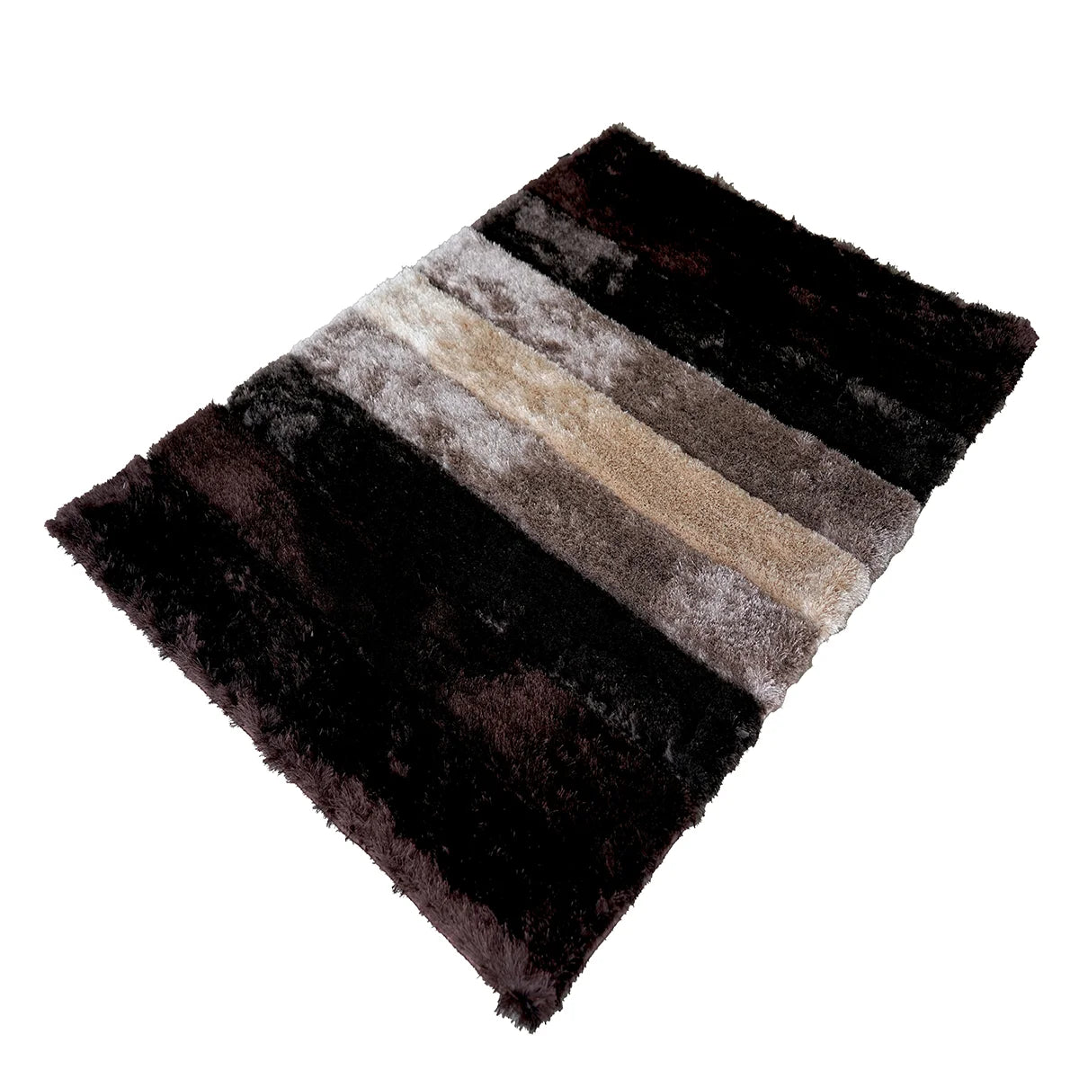 Graphite Wave Shaggy Rug