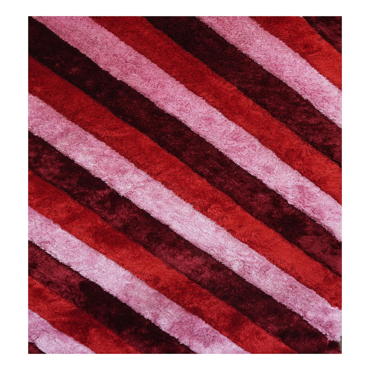 Crimson Candy Stripe Rug