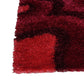 Crimson Swirl Hand Knotted Shaggy Rug