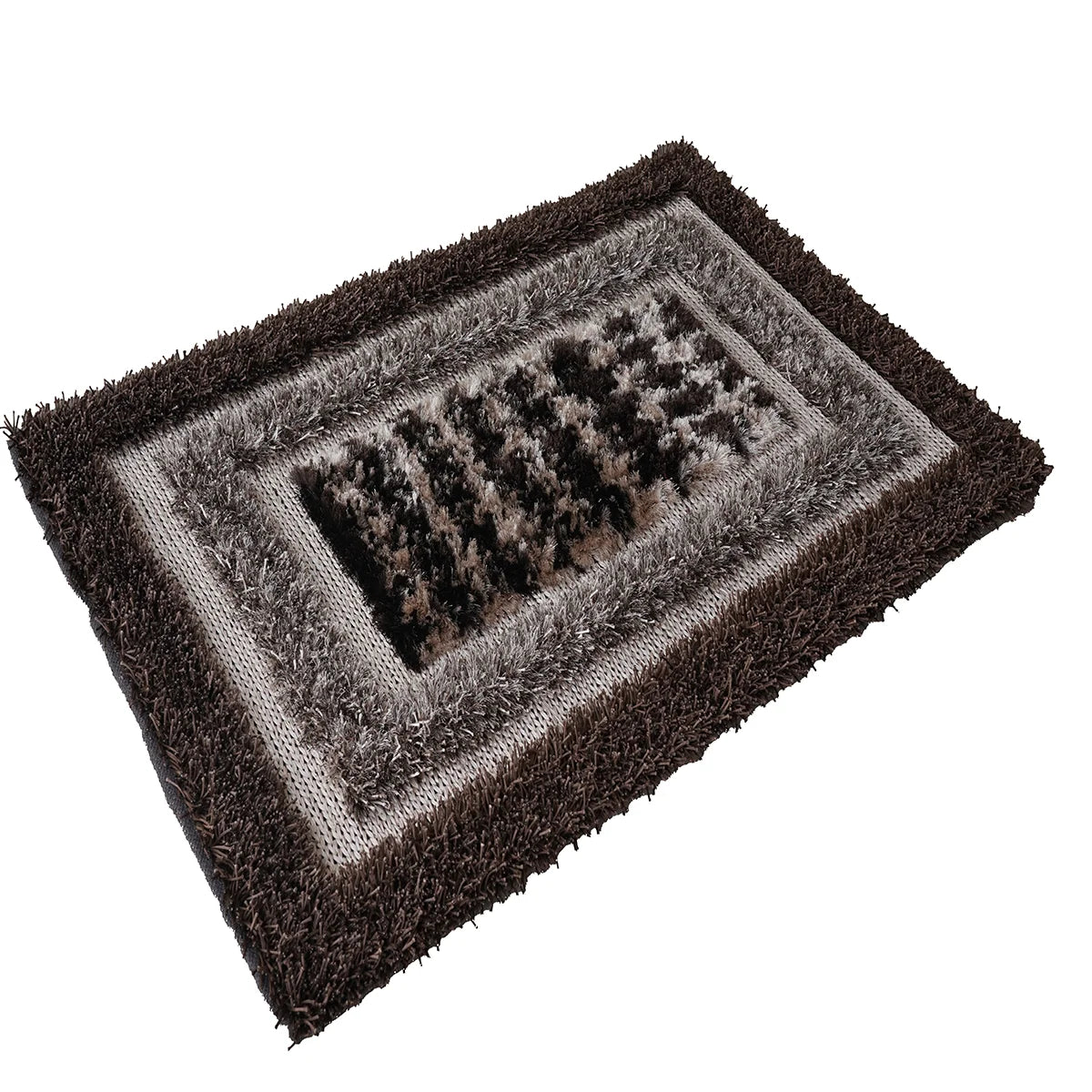 Earthtone Mirage Hand Knotted Polyester Shaggy Rug