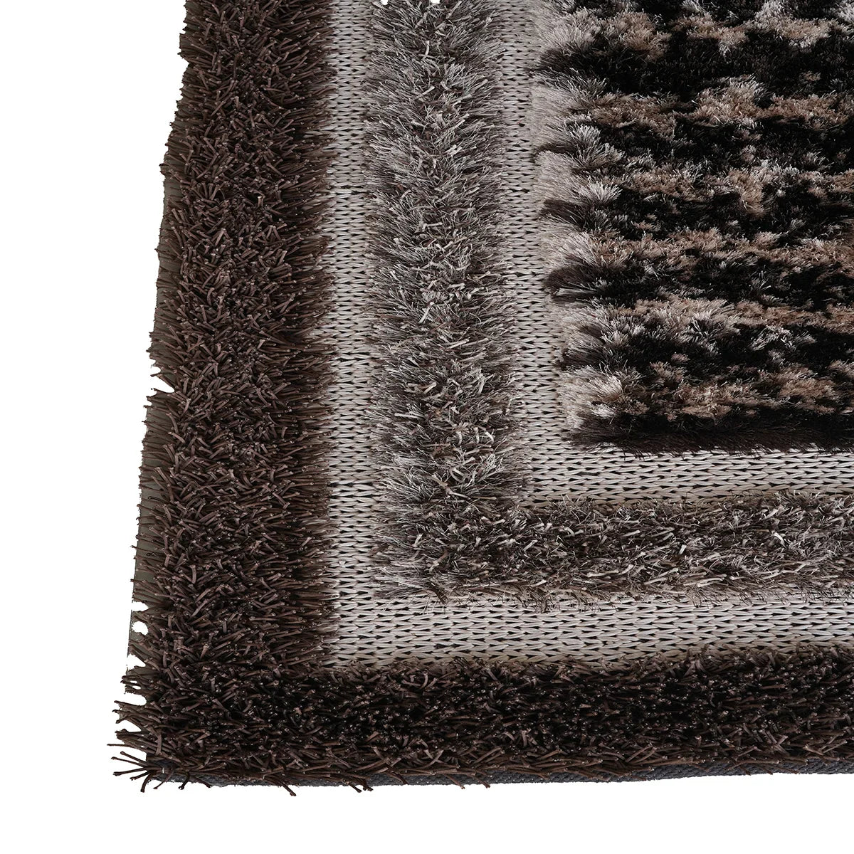 Earthtone Mirage Hand Knotted Polyester Shaggy Rug