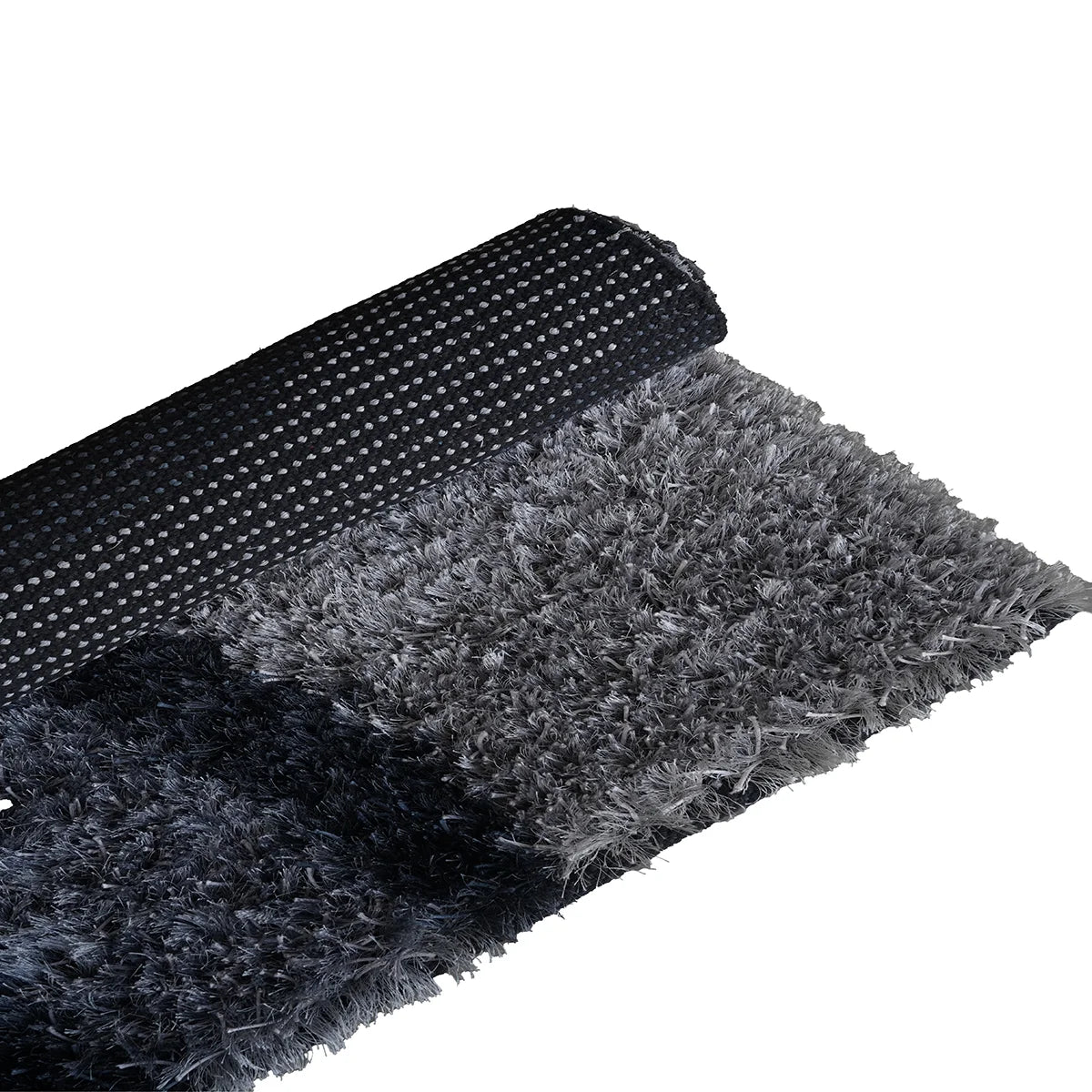 Monochrome Mirage Hand Knotted Polyester Shaggy Rug