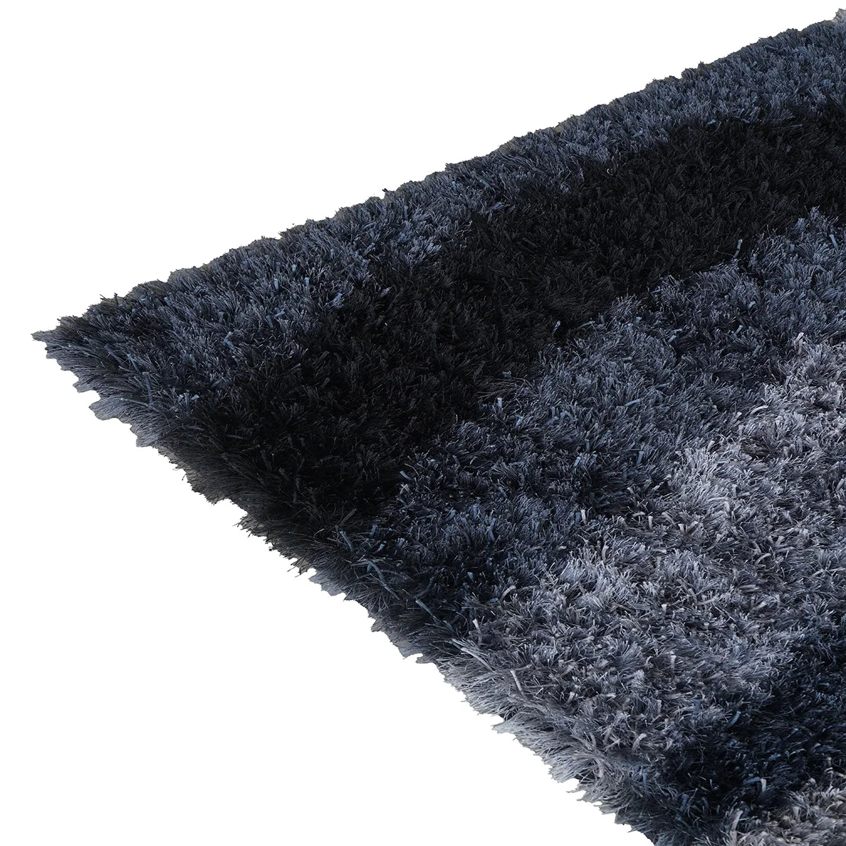 Monochrome Mirage Hand Knotted Polyester Shaggy Rug