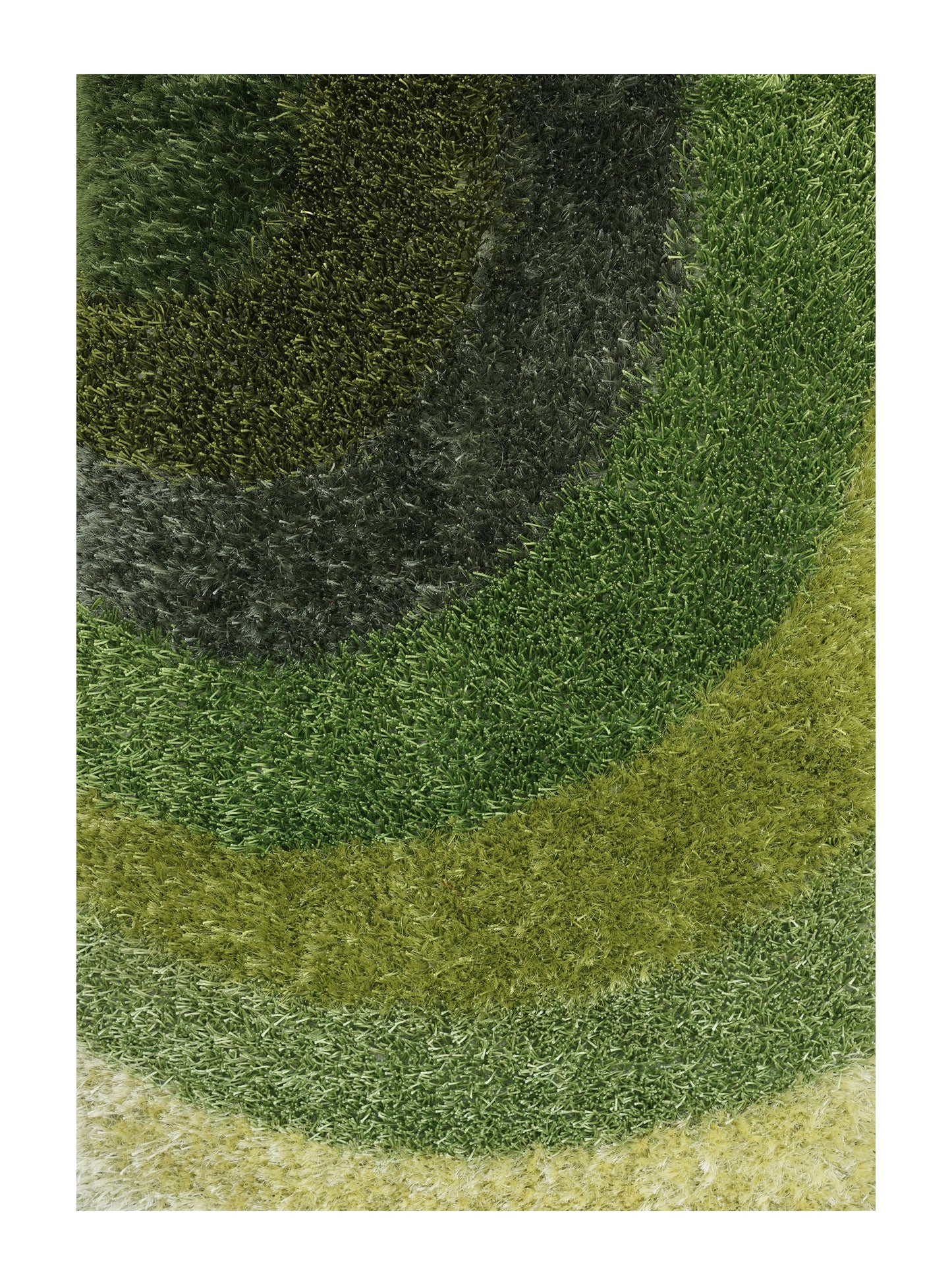 Verdant Echo Hand Knotted  Shaggy Rug