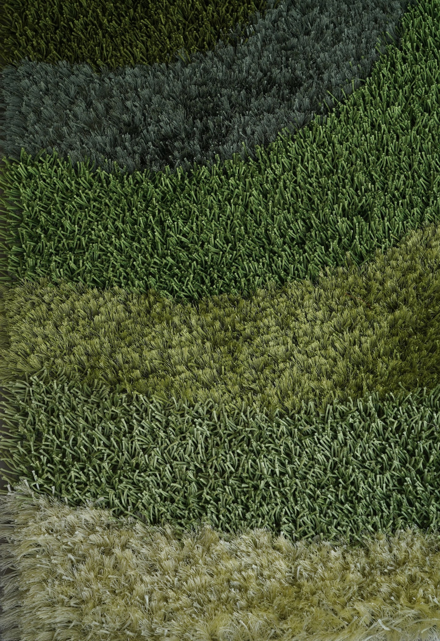 Verdant Echo Hand Knotted  Shaggy Rug