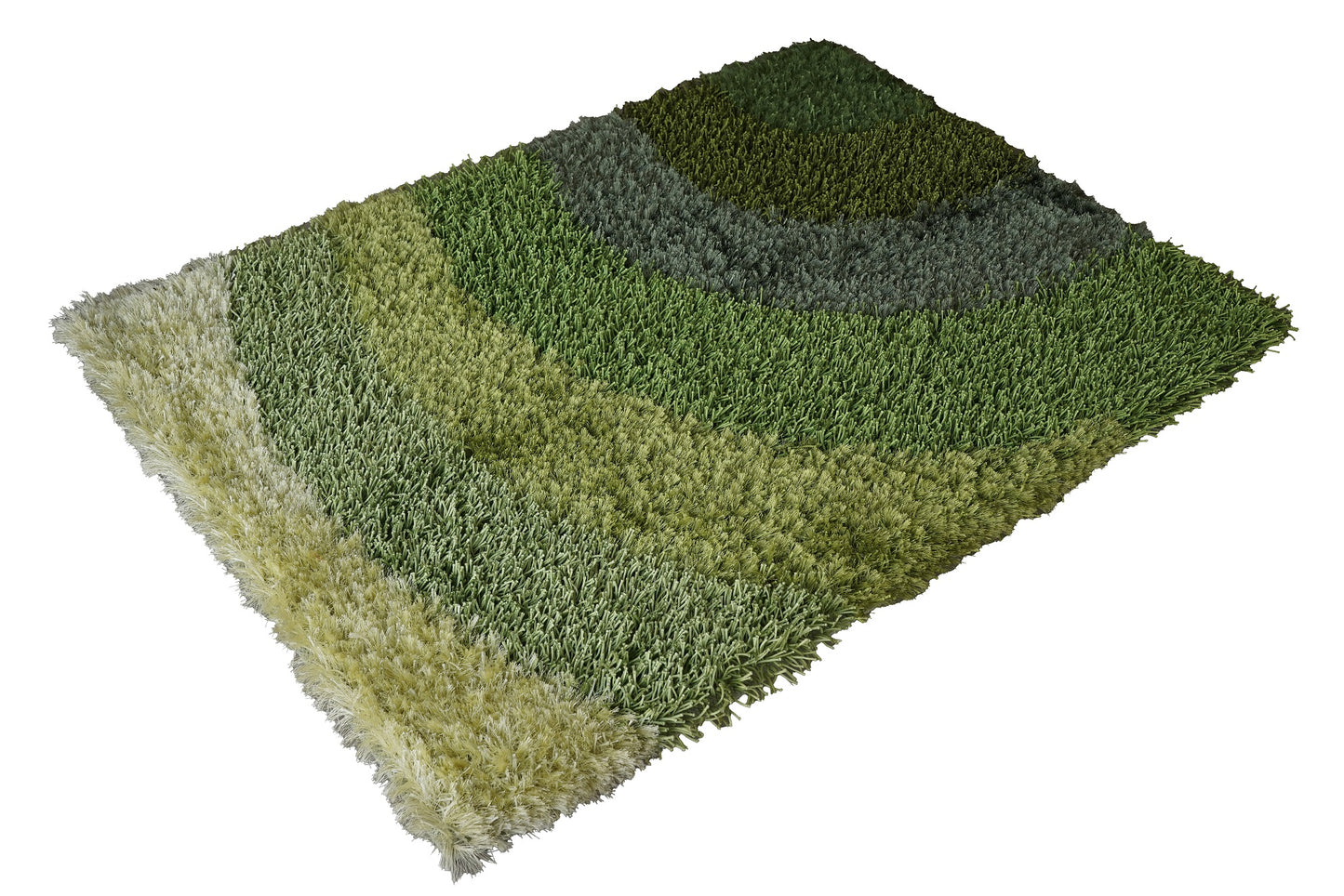 Verdant Echo Hand Knotted  Shaggy Rug