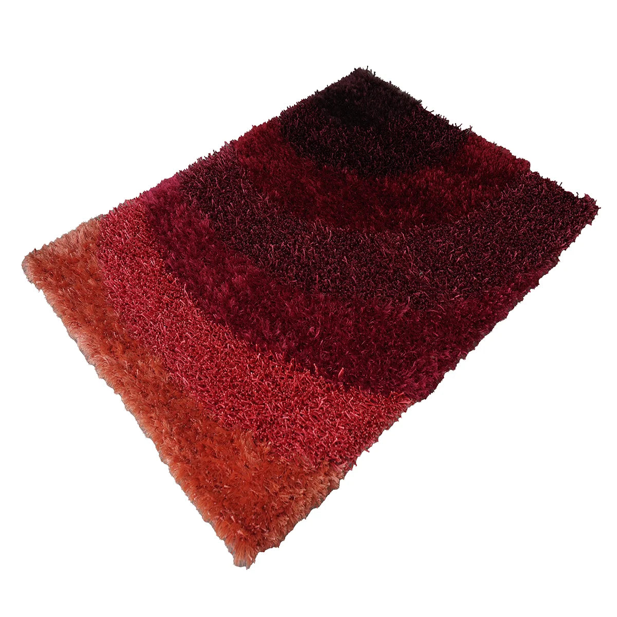 Radiant Bloom Hand-Knotted Polyester Shaggy Rug