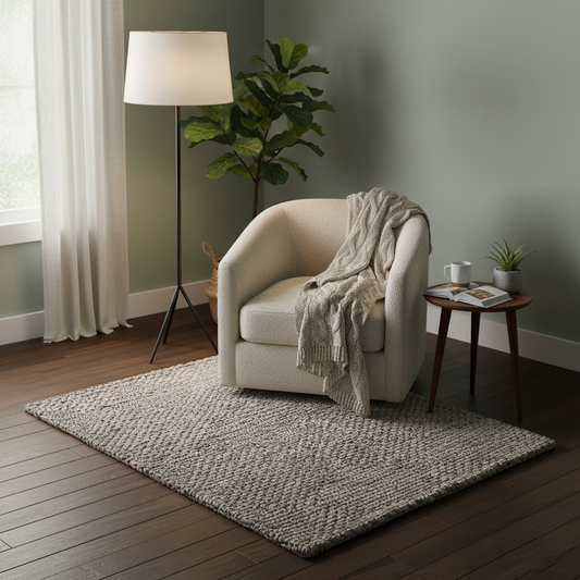 Handcrafted Woollen Flat Weave Rug