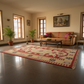 Handwoven Woollen Dhurrie with Traditional Geometric Patterns