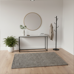 Handwoven Woollen Flat Weave Rug – Durable & Textured Floor Covering