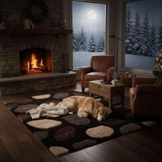 Pebble Pathway Shaggy Rug