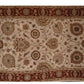 Elegant Floral Hand-Tufted Wool Rug with Classic Border Design