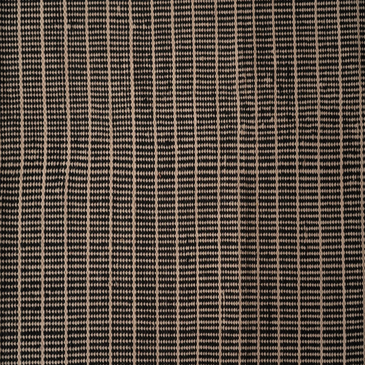 Hand woven cotton dhurie striking black base