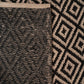 Hand-Woven Cotton Dhurrie – Geometric Black & Beige Flatweave Rug