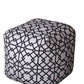Cotton Printed Ottoman – Stylish Pouf with Modern Geometric Design
