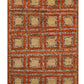 Hand-Knotted Shaggy Rug – Geometric Retro Pattern in Earth Tones