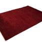 Luxury Hand-Knotted Woollen Shaggy Rug – Deep Burgundy Red