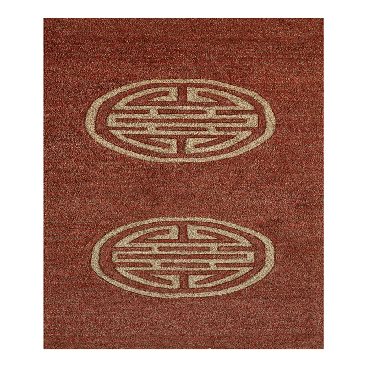 Hand-Tufted Wool Rug with Traditional Motif