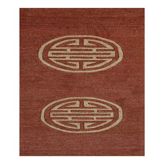 Hand-Tufted Wool Rug with Traditional Motif