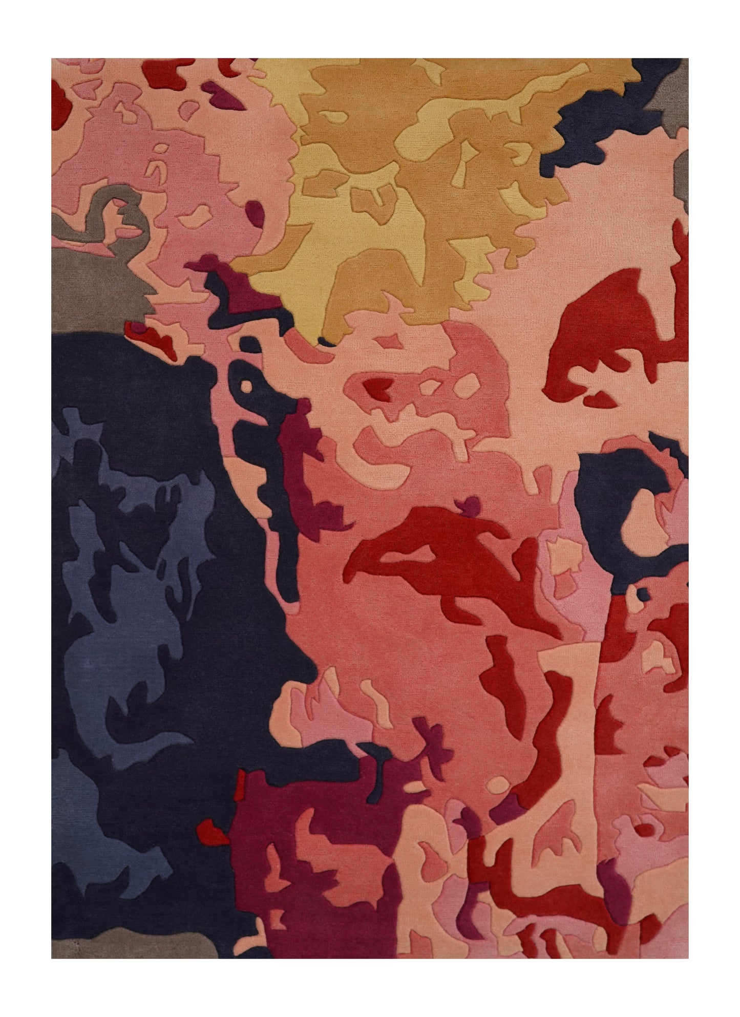 Abstract Multicolor Hand-Tufted Wool Rug