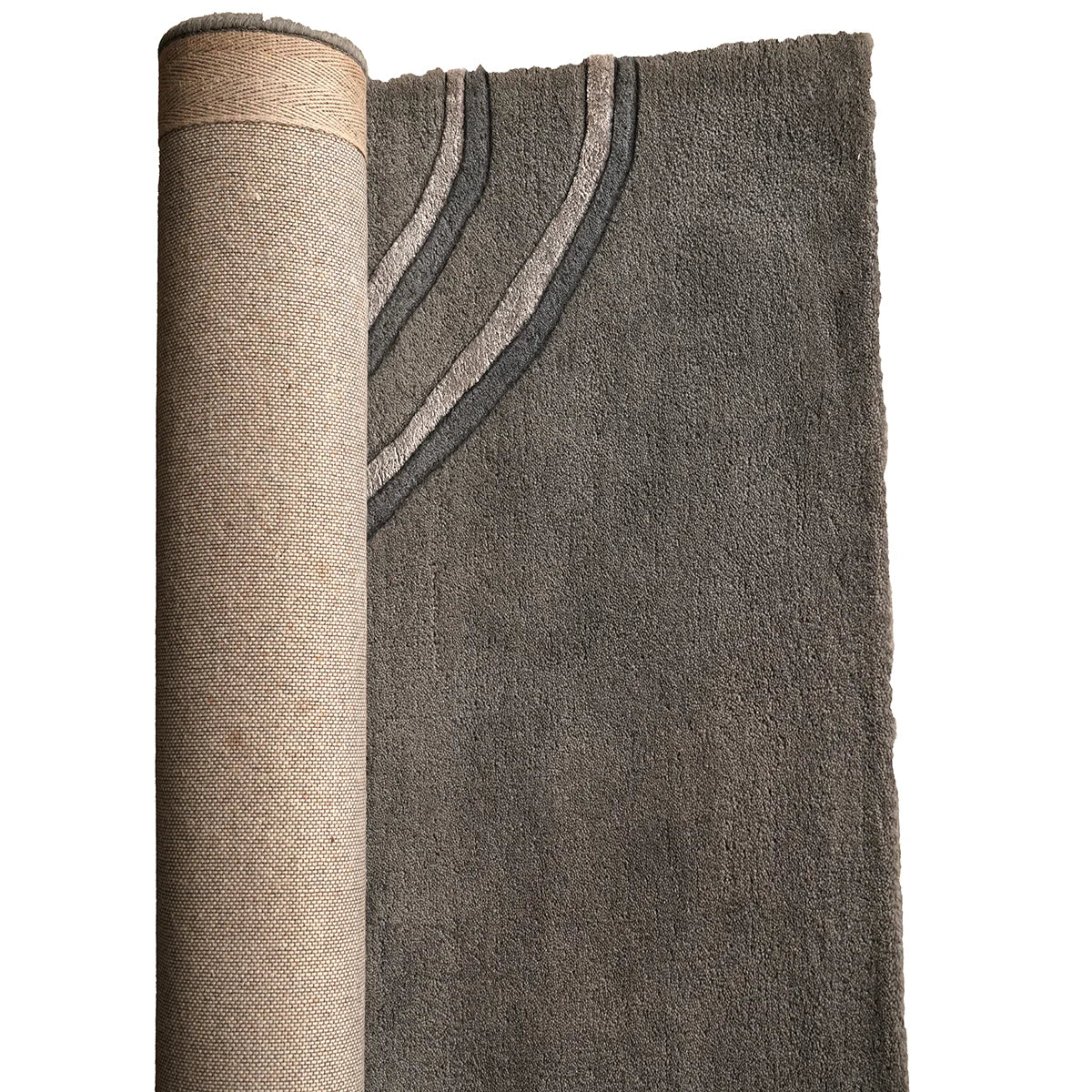 Elegant Hand-Tufted Wool Rug with Contemporary Abstract Design