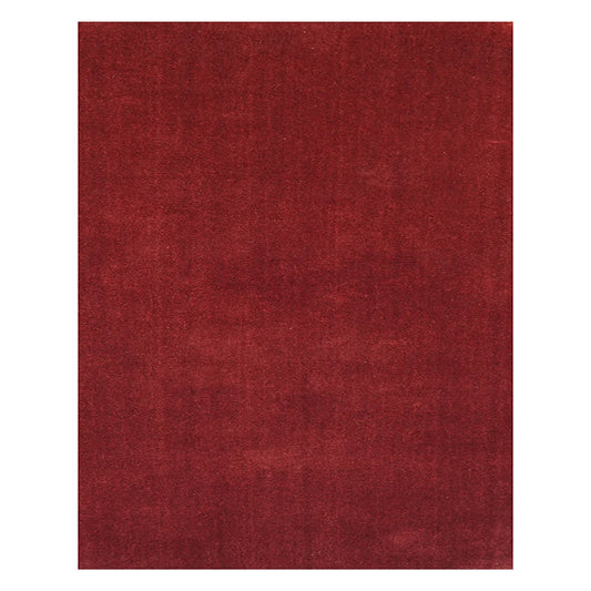 Elegant Solid Maroon Hand Tufted Wool Rug