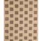 Hand-Tufted Wool Rug with Geometric Square Pattern – Modern Beige & Taupe Area Carpet