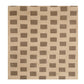 Hand-Tufted Wool Rug with Geometric Square Pattern – Modern Beige & Taupe Area Carpet