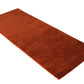 Elegant Hand Tufted Wool Rug in Solid Rust Red