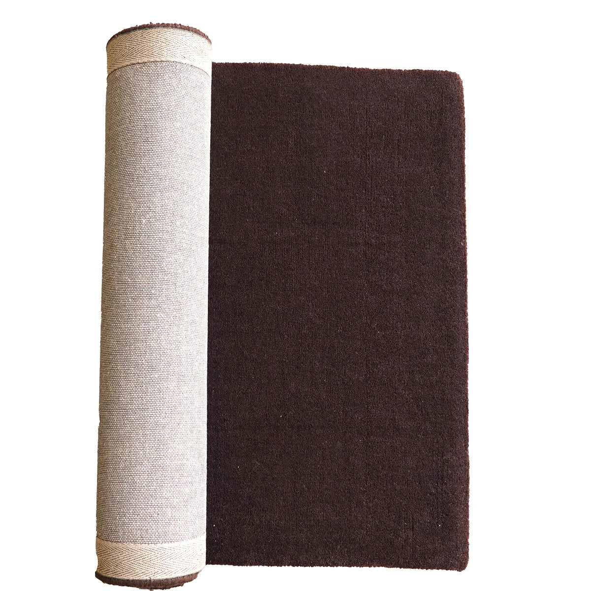 Elegant Hand Tufted Wool Rug in Rich Brown Tone