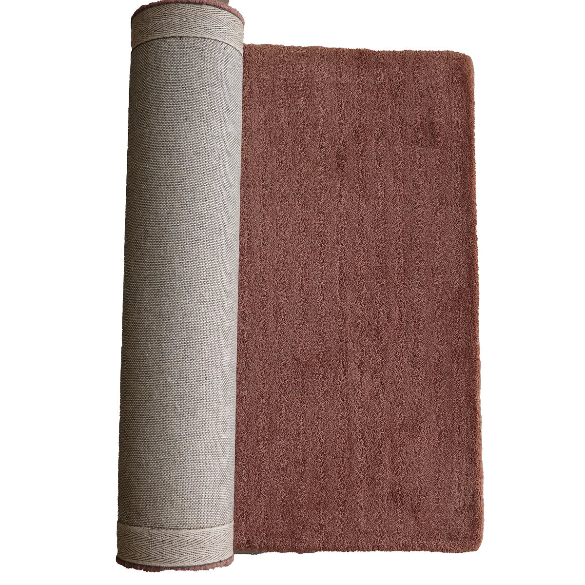 Hand Tufted Wool Rug in Solid Brown – Elegant & Durable Floor Covering