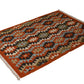 Rustic Geometric Handwoven Woollen Dhurrie Rug
