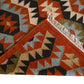 Rustic Geometric Handwoven Woollen Dhurrie Rug