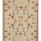 Handwoven Woollen Dhurrie with Geometric & Floral Motifs