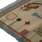 Handwoven Woollen Dhurrie with Geometric & Floral Motifs