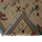 Handwoven Woollen Dhurrie with Geometric & Floral Motifs